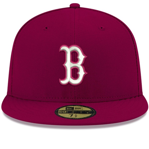 NWOT, Cardinal & White Boston RedSox New Era 59Fifty Fitted Hat, Size - 7 1/8 - Picture 2 of 12